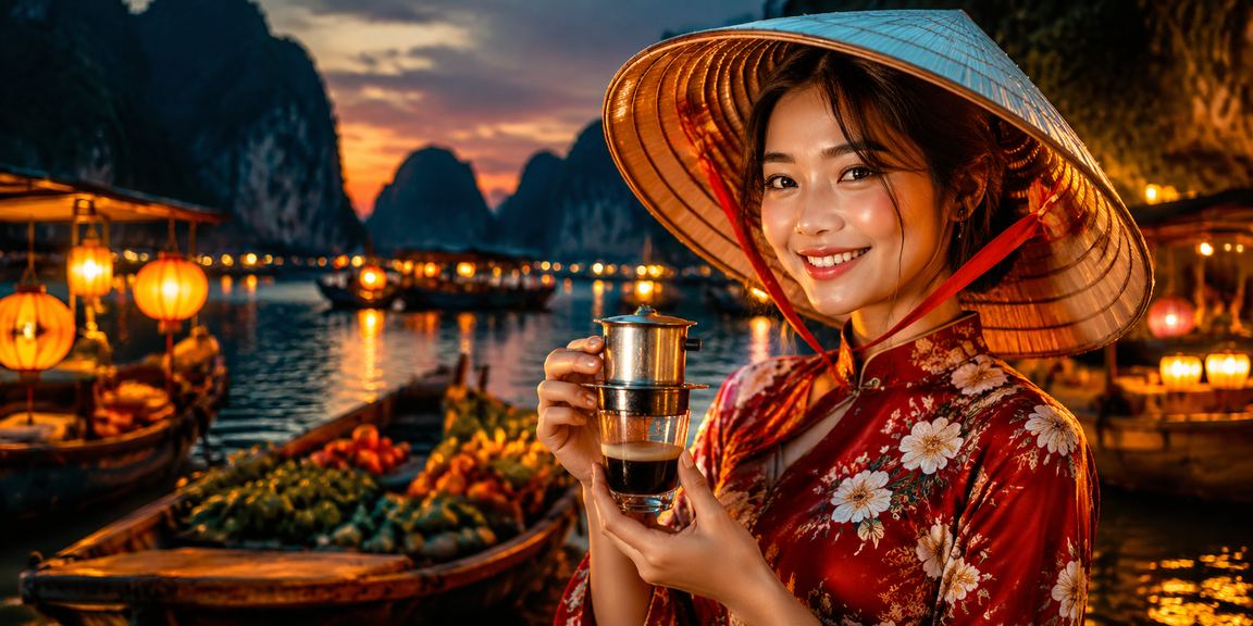 Người dùng tại vịnh Hạ Long xem trang betting mobile bằng điện thoại