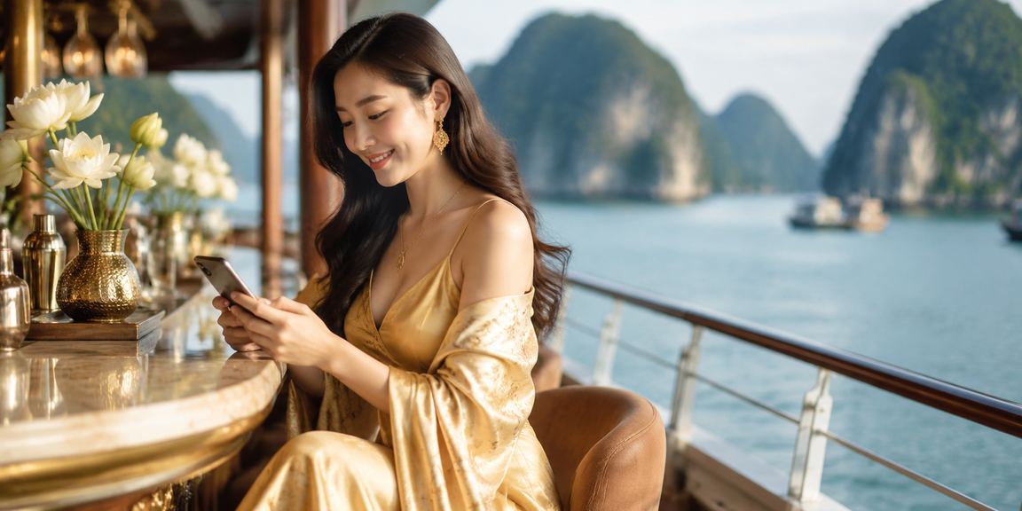 Người dùng Việt xem ưu đãi nạp tiền bên vịnh Hạ Long trên điện thoại